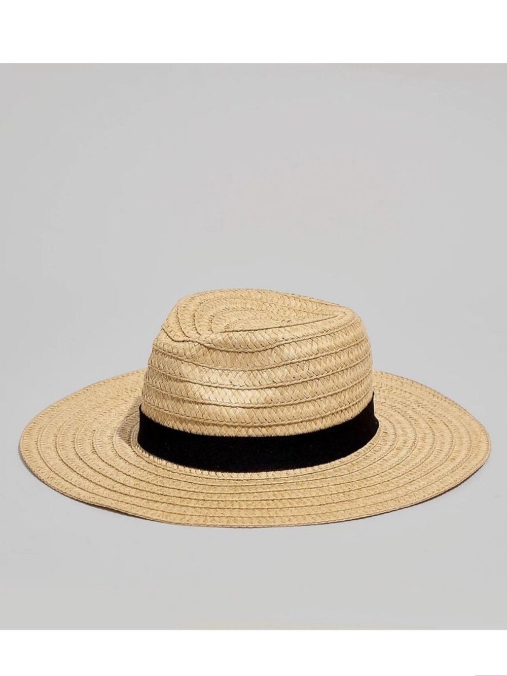 NWT Madewell Packable Straw Sun Travel Hat size M/L